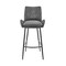 Armen Living Panama 30" Bar Height Bar Stool in Charcoal Fabric and Black Finish LCPMBACH30 - alternate 7